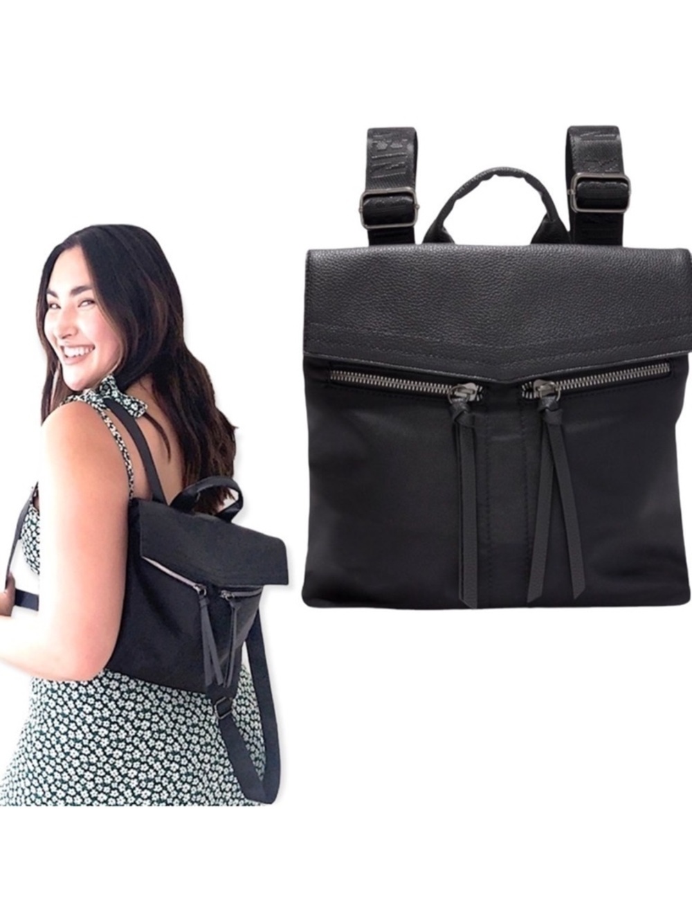 BOTKIER NEW YORK Black Trigger Backpack or Shoulder bag EUC